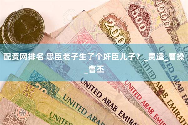 配资网排名 忠臣老子生了个奸臣儿子？_贾逵_曹操_曹丕
