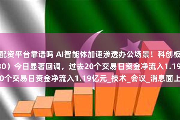 配资平台靠谱吗 AI智能体加速渗透办公场景！科创板人工智能ETF（588930）今日显著回调，过去20个交易日资金净流入1.19亿元_技术_会议_消息面上