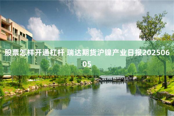 股票怎样开通杠杆 瑞达期货沪镍产业日报20250605