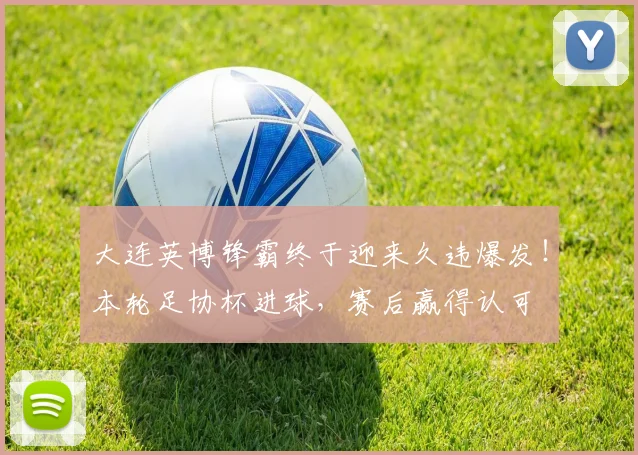 大连英博锋霸终于迎来久违爆发!本轮足协杯进球,赛后赢得认可